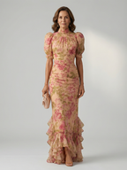 Elegante Jurk met Pofmouwen