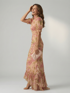 Elegante Jurk met Pofmouwen