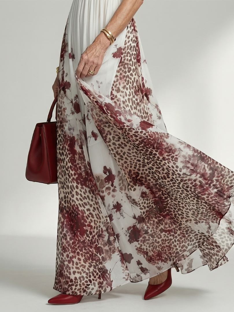 Elegante Bloemenjurk met Halterhals