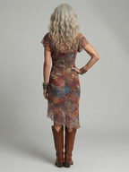 Luchtige Jurk met Asymmetrische Zoom