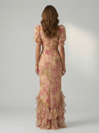 Elegante Jurk met Pofmouwen