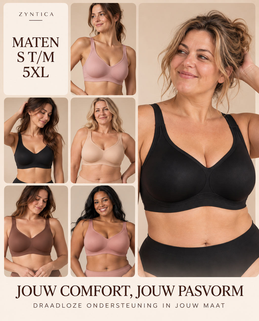 JellyLift BH – Draadloos comfort zonder beugel
