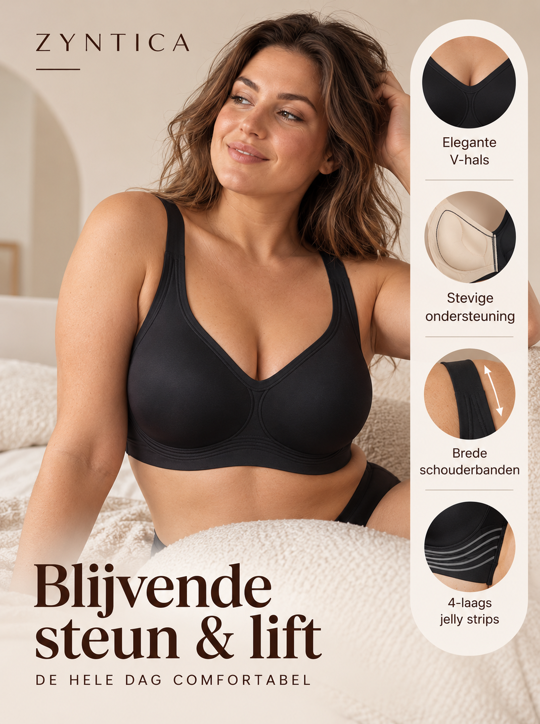 JellyLift BH – Draadloos comfort zonder beugel