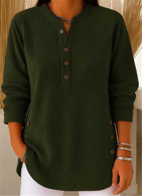 Willowe Ribbed Henley Dames Top