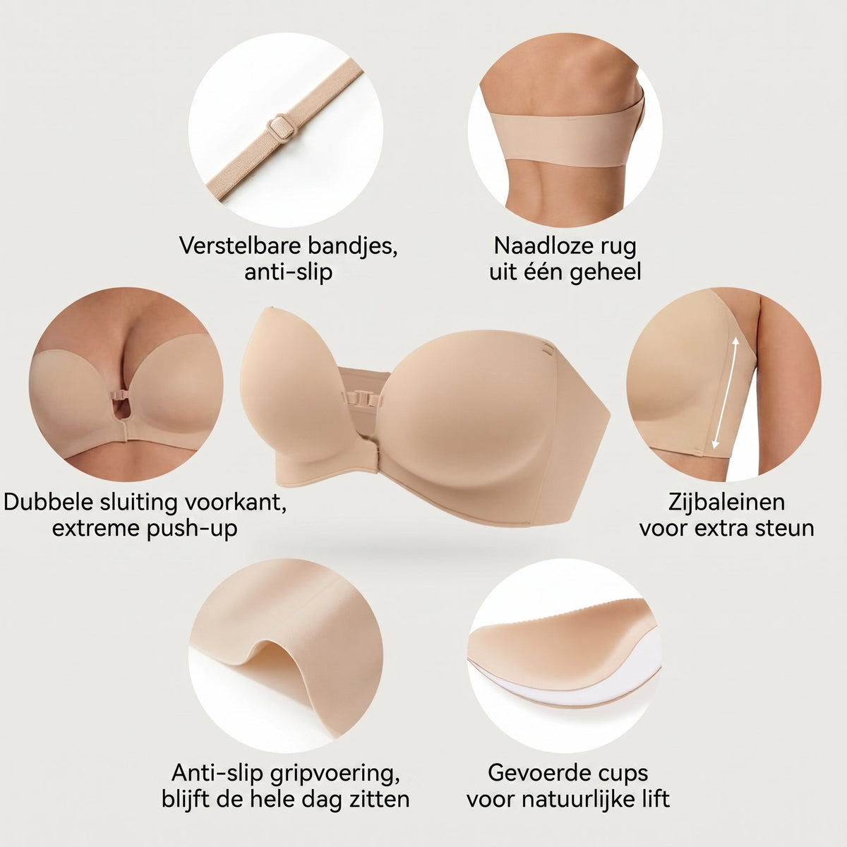 Mila – Strapless Push-up BH