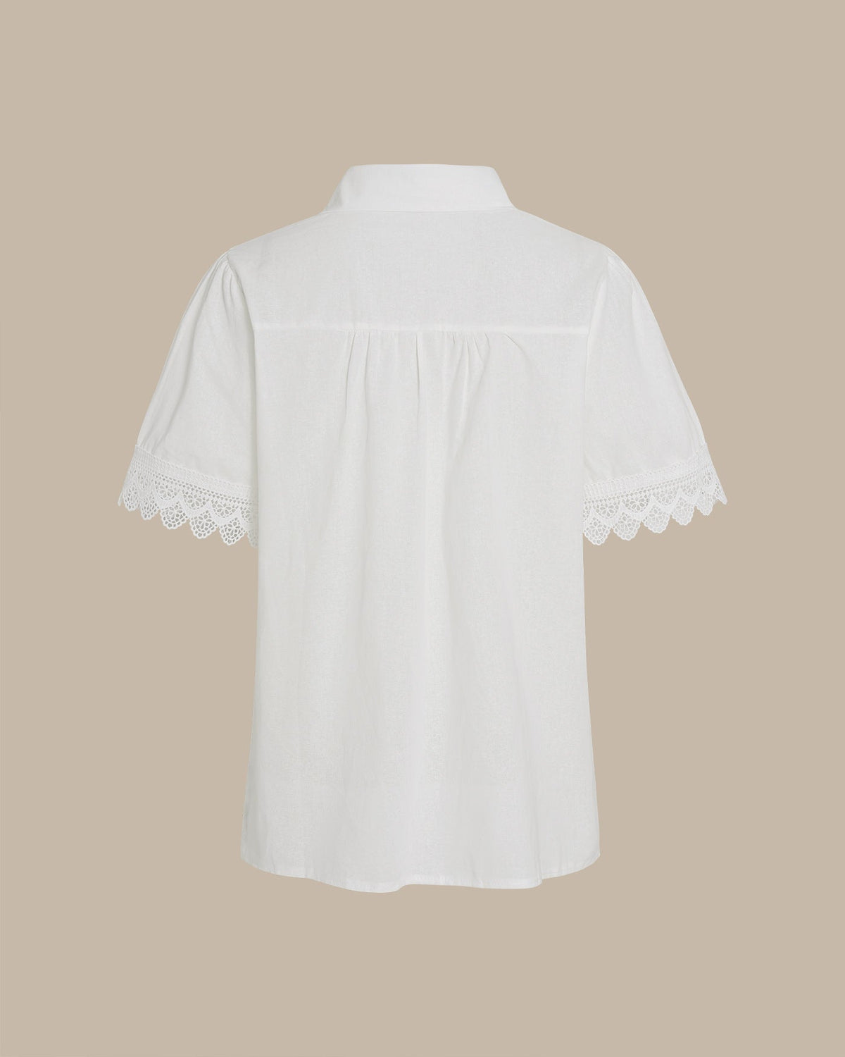Witte Katoenen Blouse met Kraag