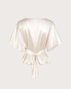 Apricot Top met Boothals en Strikdetail
