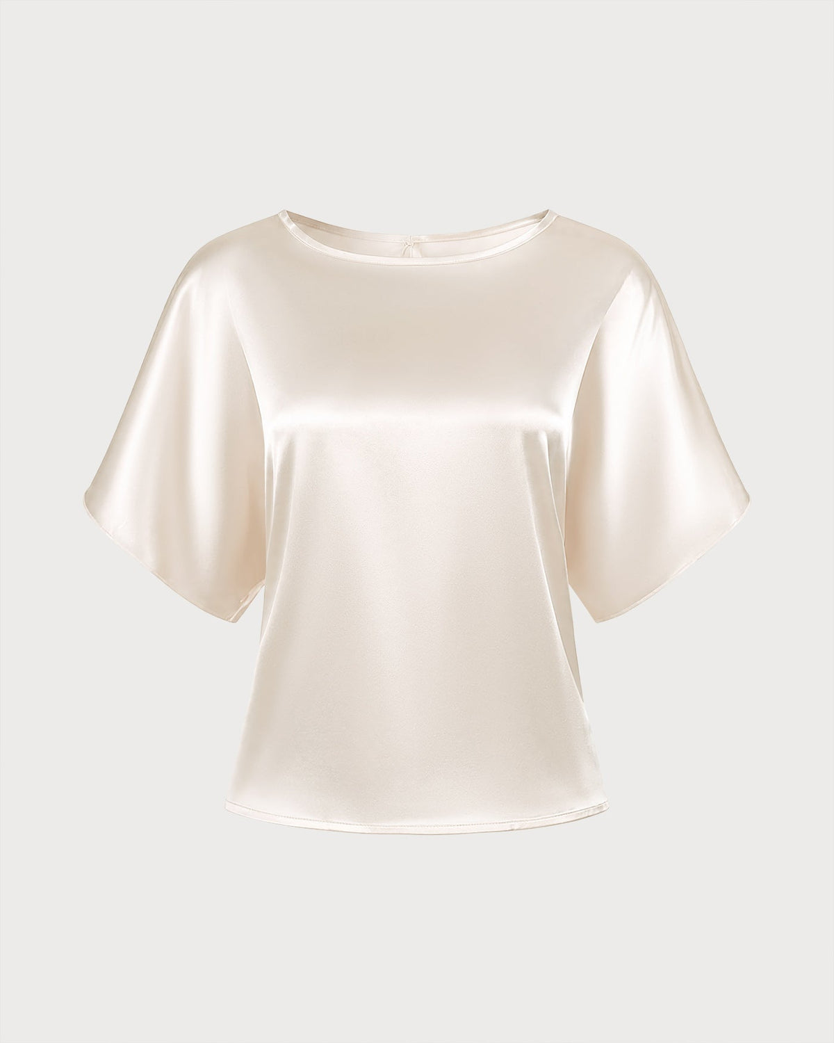 Apricot Top met Boothals en Strikdetail